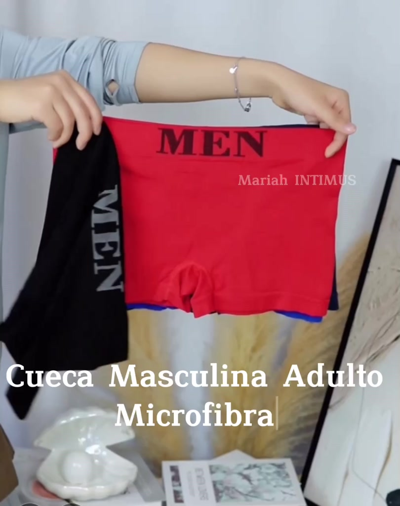 Kit Até 12 Cuecas Boxer Adulto Box Microfibra Premium - Cores Aleatórias