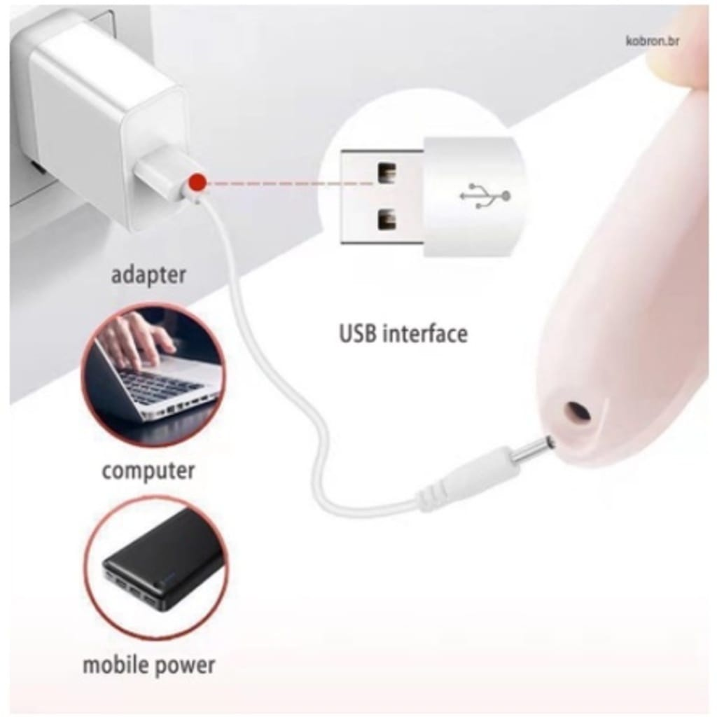 Lixador de Pé Elétrico - Esfoliador Tira Calos Pedicure Portátil Lixa Elimina Calo Portátil Usb Pilha