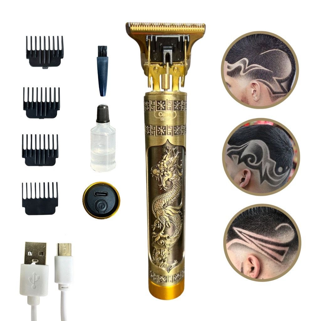 Máquina De Cortar Cabelo Aparelho Barbeador Elétrico Para Fazer Barba Cortador USB Profissional