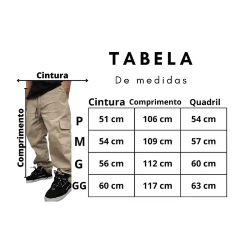 Calça Cargo Feminina e Masculina Boca Larga Skatista Streewear