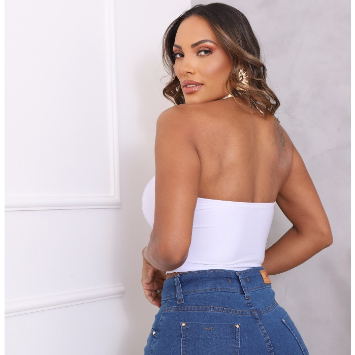 Cropped Corselet Tomara Que Caia Com Bojo Morcego
