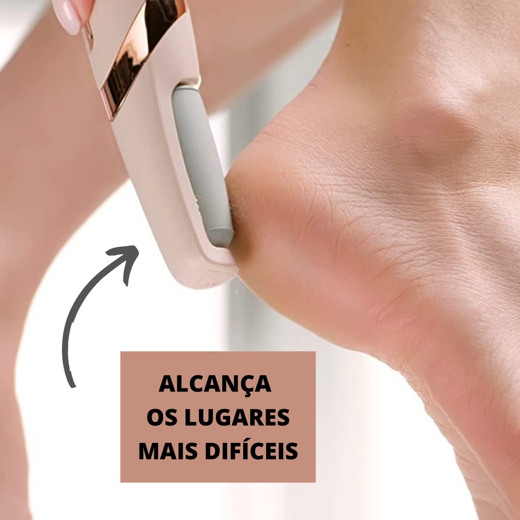 Lixador de Pé Elétrico - Esfoliador Tira Calos Pedicure Portátil Lixa Elimina Calo Portátil Usb Pilha