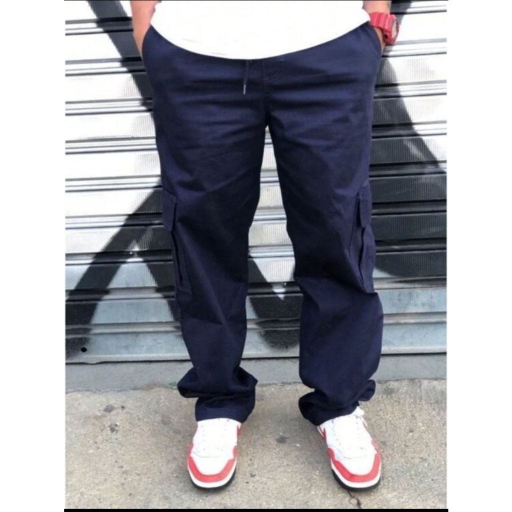Calça Cargo Feminina e Masculina Boca Larga Skatista Streewear