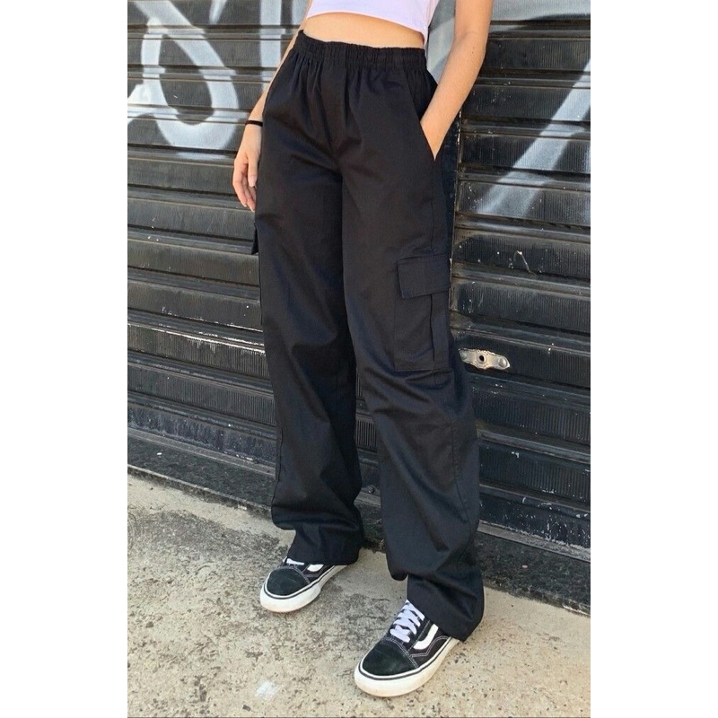 Calça Cargo Feminina e Masculina Boca Larga Skatista Streewear