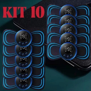 KIT Mini Massageador EMS Estimulador Elétrico De Pescoço Portátil Para Alívio Da Dor Muscular Cervical
