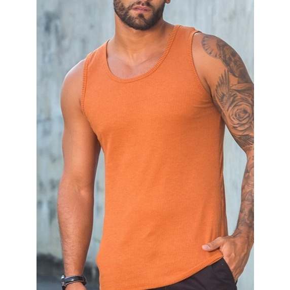 Kit 2 Regata Canelada Masculina Americana Camiseta Básica Modelo Americano Camisa Academia