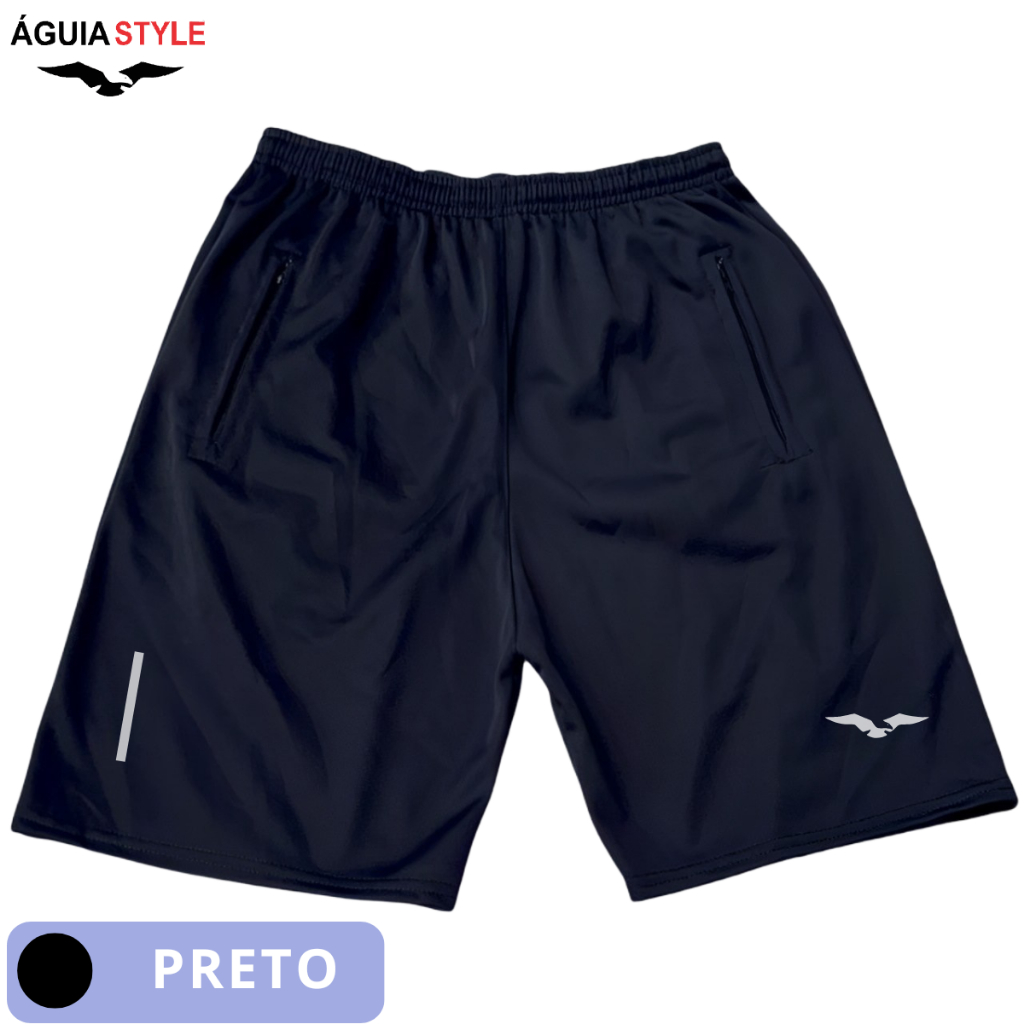 Bermuda Esportiva Com Refletivo Masculina Short Para Corridas e Academia