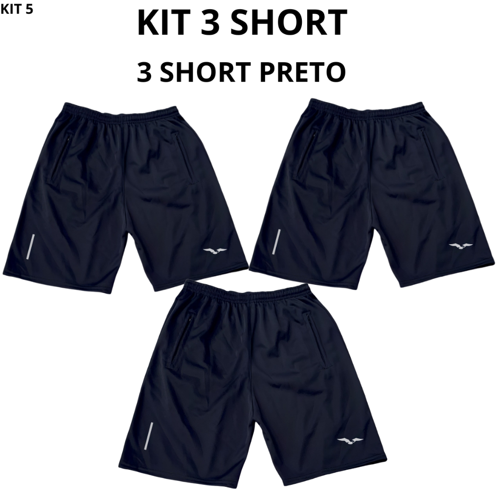 Bermuda Esportiva Com Refletivo Masculina Short Para Corridas e Academia