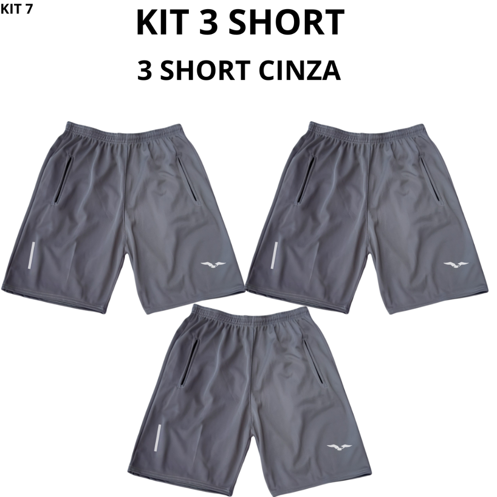 Bermuda Esportiva Com Refletivo Masculina Short Para Corridas e Academia