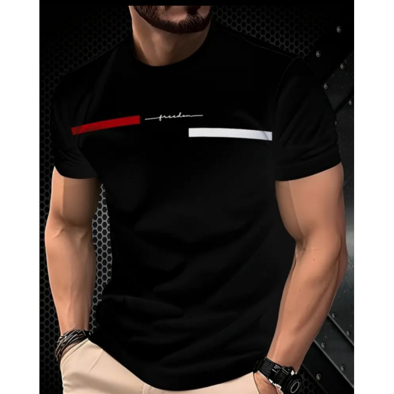 Camisa Camiseta Estampa FREEDOM Lançamento Premium Confortável Estilosa Gola Redonda 100% Algodão