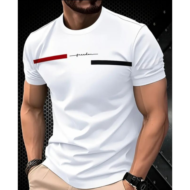 Camisa Camiseta Estampa FREEDOM Lançamento Premium Confortável Estilosa Gola Redonda 100% Algodão