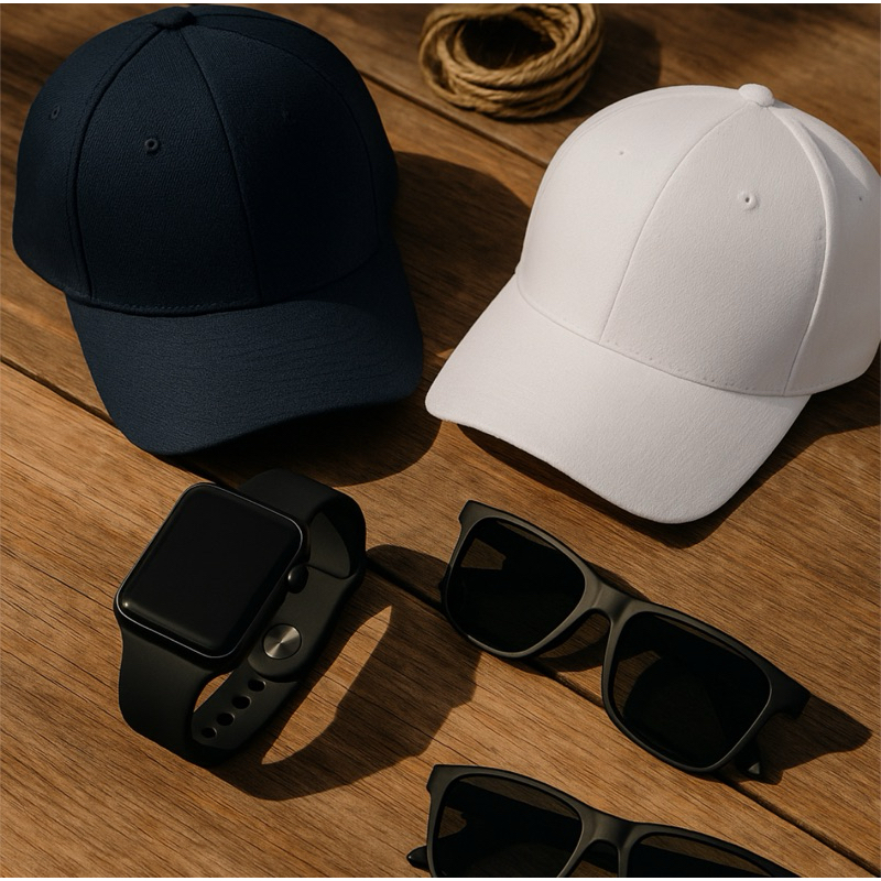 Kit Masculino Boné Liso + Relogio Digital Prova d’água + Óculos just Premium