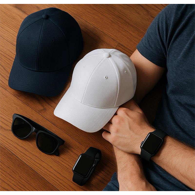 Kit Masculino Boné Liso + Relogio Digital Prova d’água + Óculos just Premium