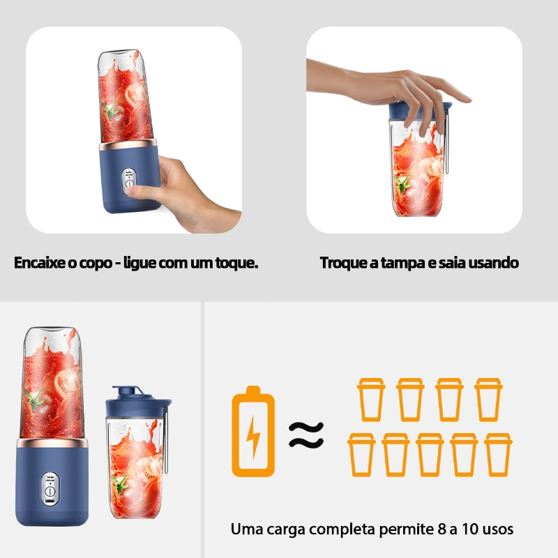 AICOOL Espremedor elétrico espremedor portátil de frutas espremedor de laranja mini liquidificador