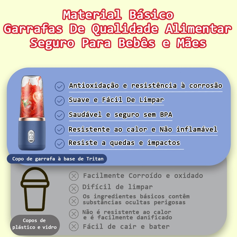 AICOOL Espremedor elétrico espremedor portátil de frutas espremedor de laranja mini liquidificador