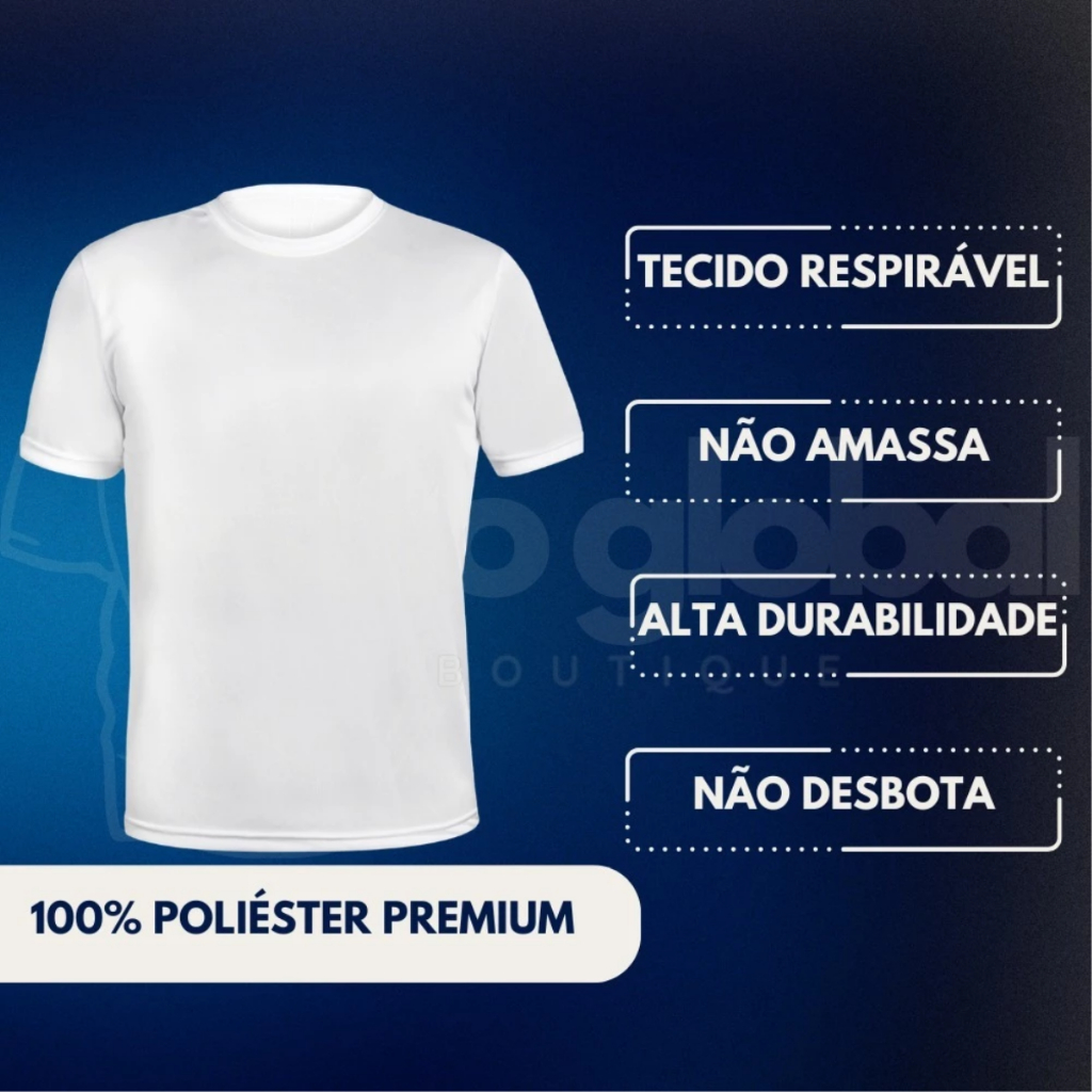 Kit 5 Camisetas Dry Fit Masculina - Casual