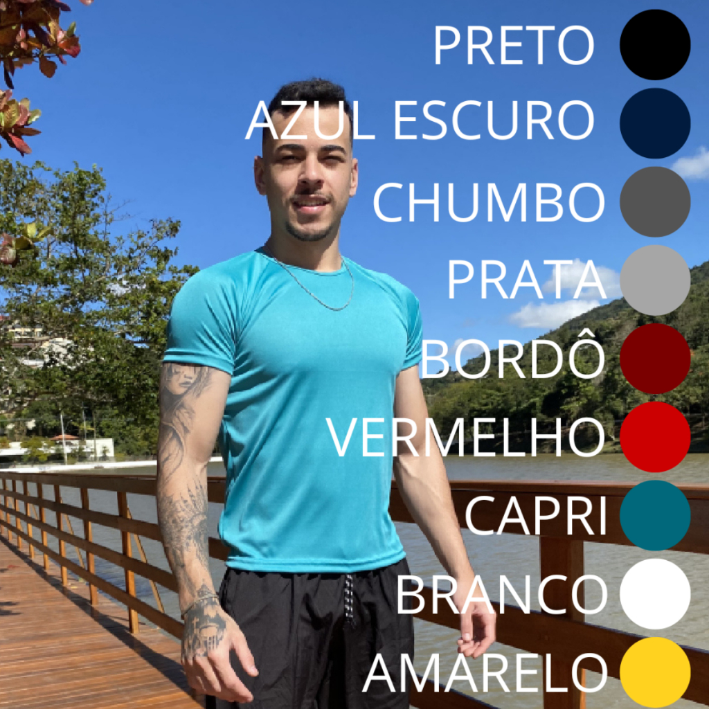 Kit 5 Camisetas Dry Fit Masculina - Casual