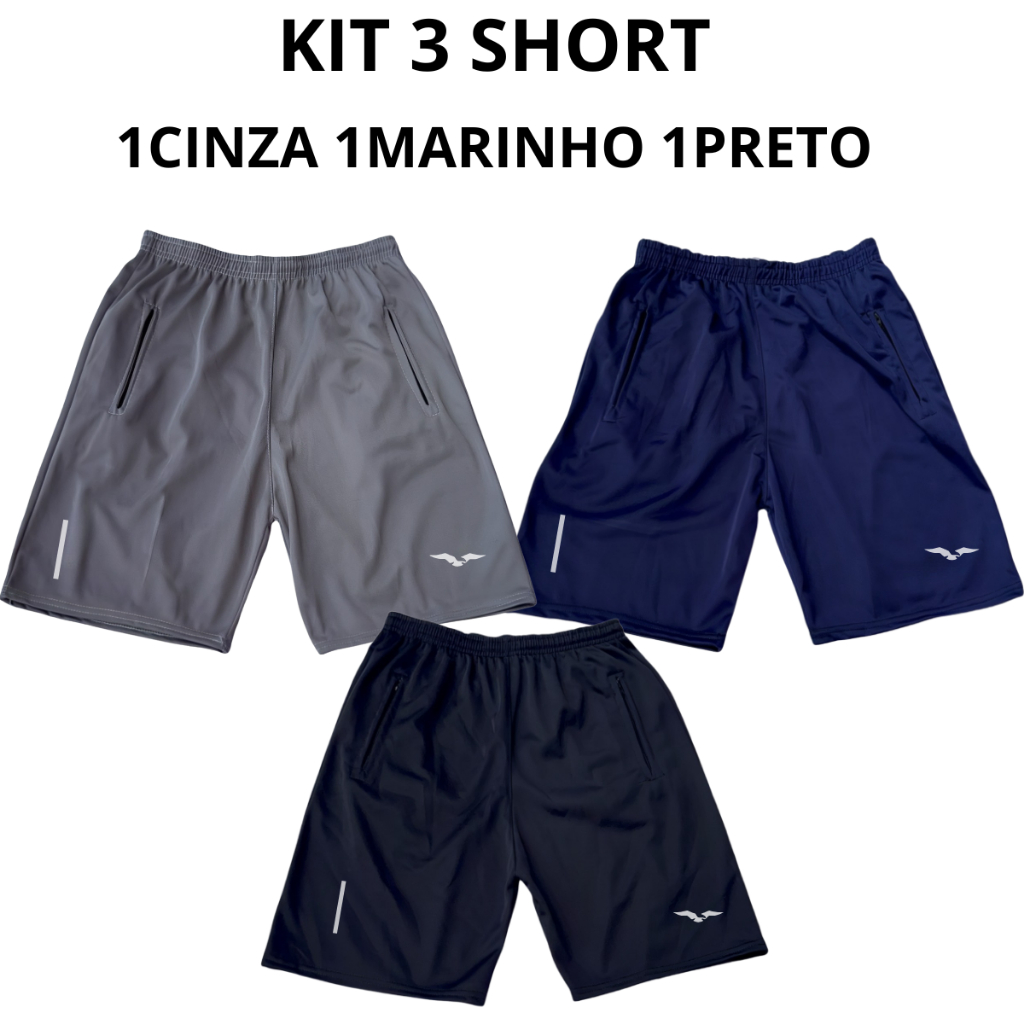 Bermuda Esportiva Com Refletivo Masculina Short Para Corridas e Academia