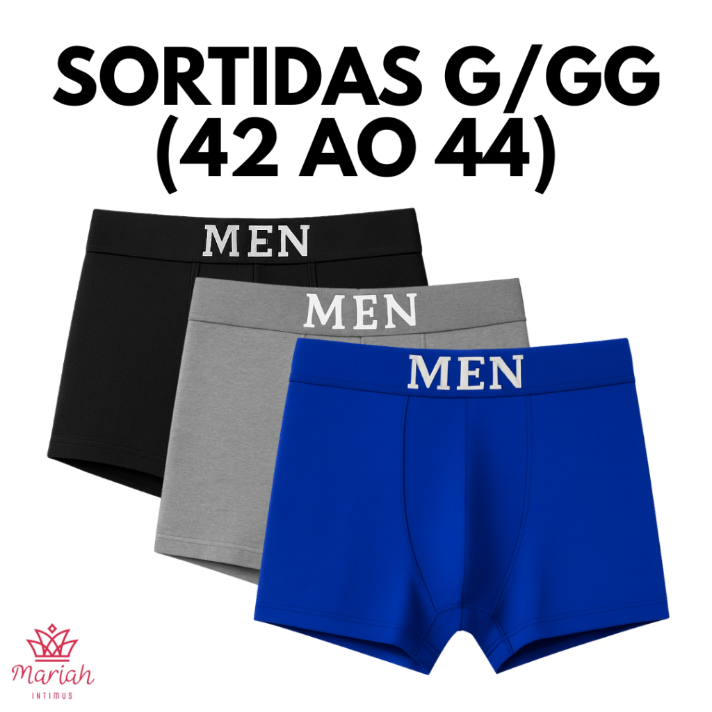 Kit Até 12 Cuecas Boxer Adulto Box Microfibra Premium - Cores Aleatórias
