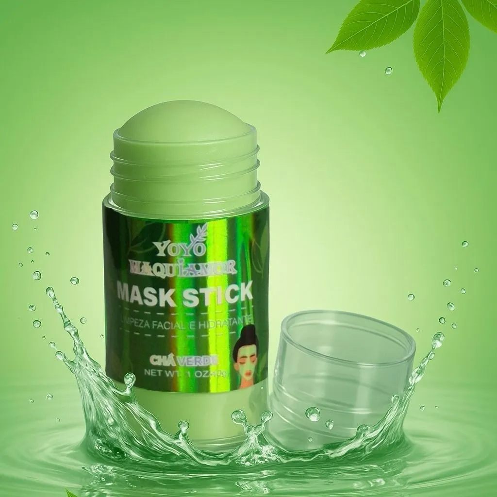 Máscara Chá Verde Remover de Cravos Anti-Acne Hidratante Beleza Pele Facial Clean Face Clareador Mask Stick FEBELLA Hot
