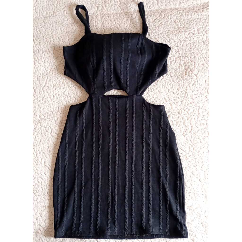 Vestido Feminino tubinho alça com bojo abertura nas laterais elegante