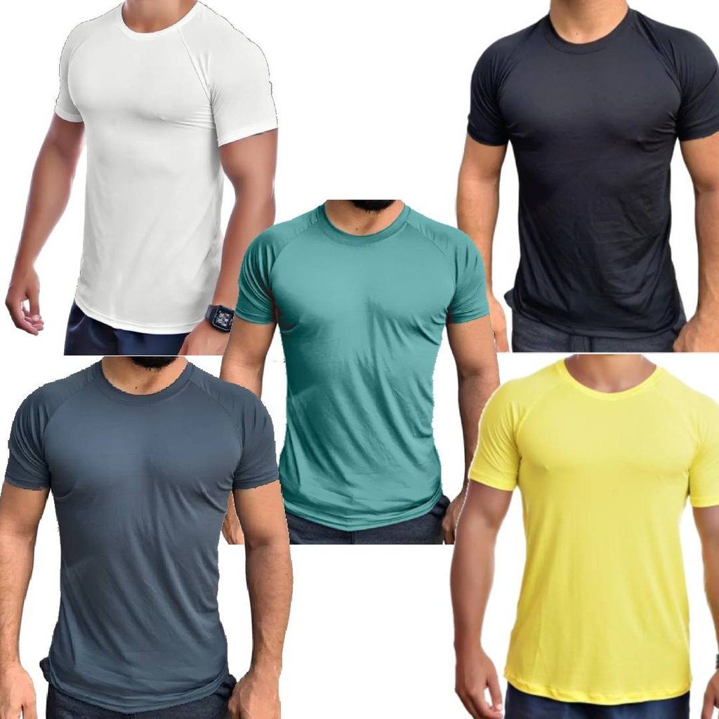 Kit 5 Camisetas Dry Fit Masculina - Casual