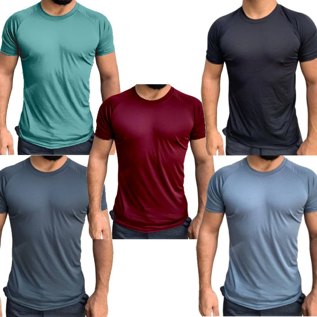 Kit 5 Camisetas Dry Fit Masculina - Casual
