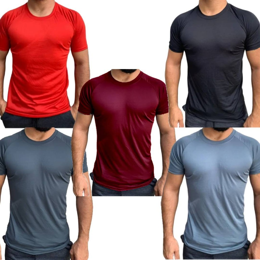 Kit 5 Camisetas Dry Fit Masculina - Casual