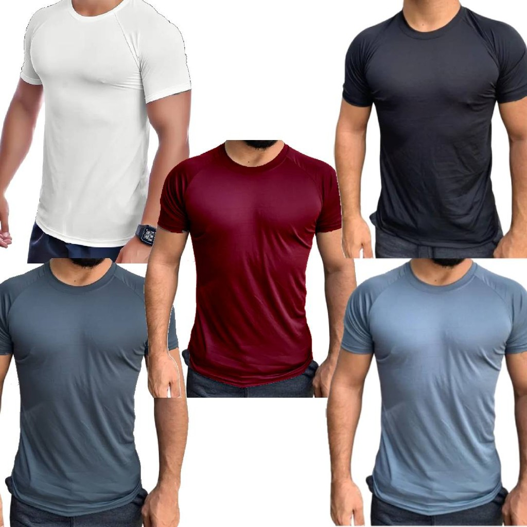 Kit 5 Camisetas Dry Fit Masculina - Casual