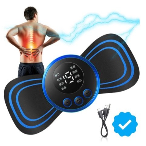KIT Mini Massageador EMS Estimulador Elétrico De Pescoço Portátil Para Alívio Da Dor Muscular Cervical