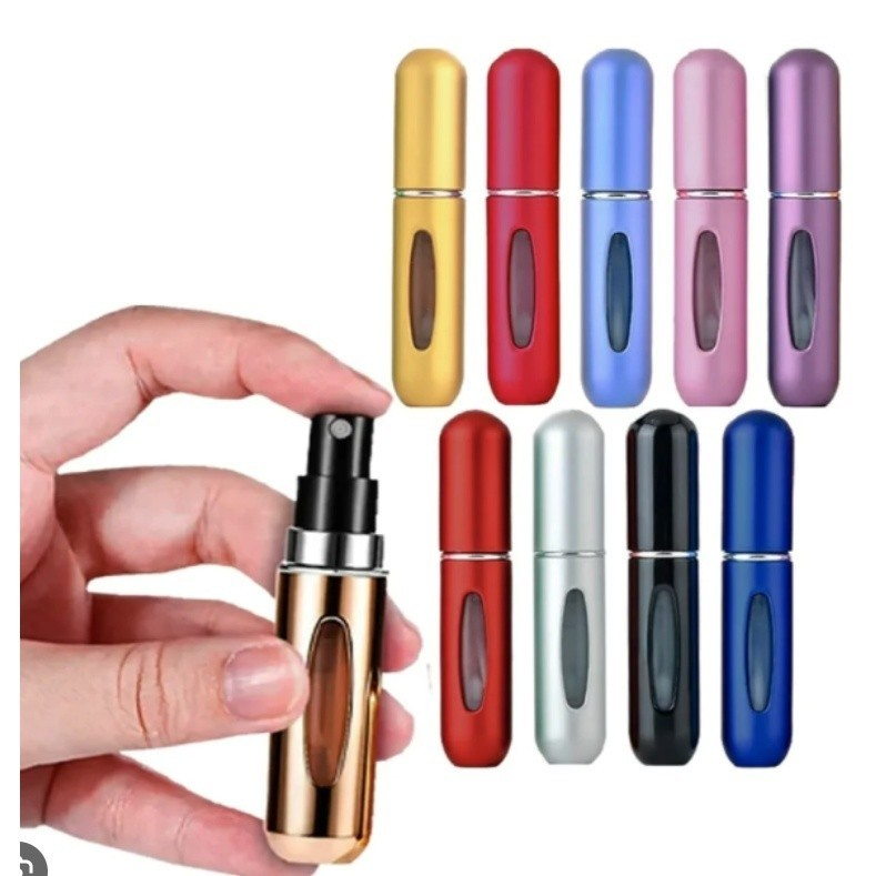 KIT 3 Pcs Porta Perfume Recarregavel Portatil Spray 5ml