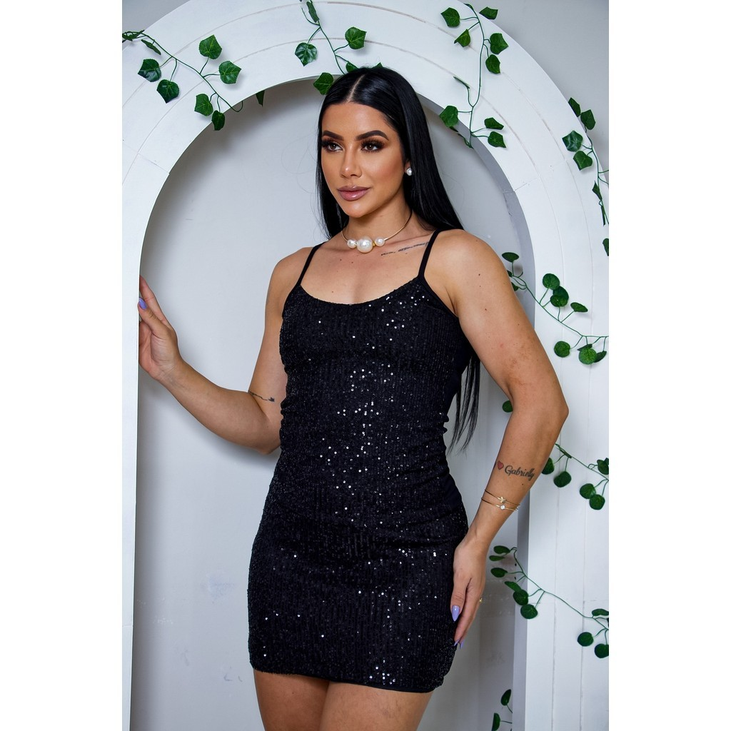 Conjunto Feminino de Paetê Mini Saia e Regatinha Premium Brilhante Moda Balada Festa