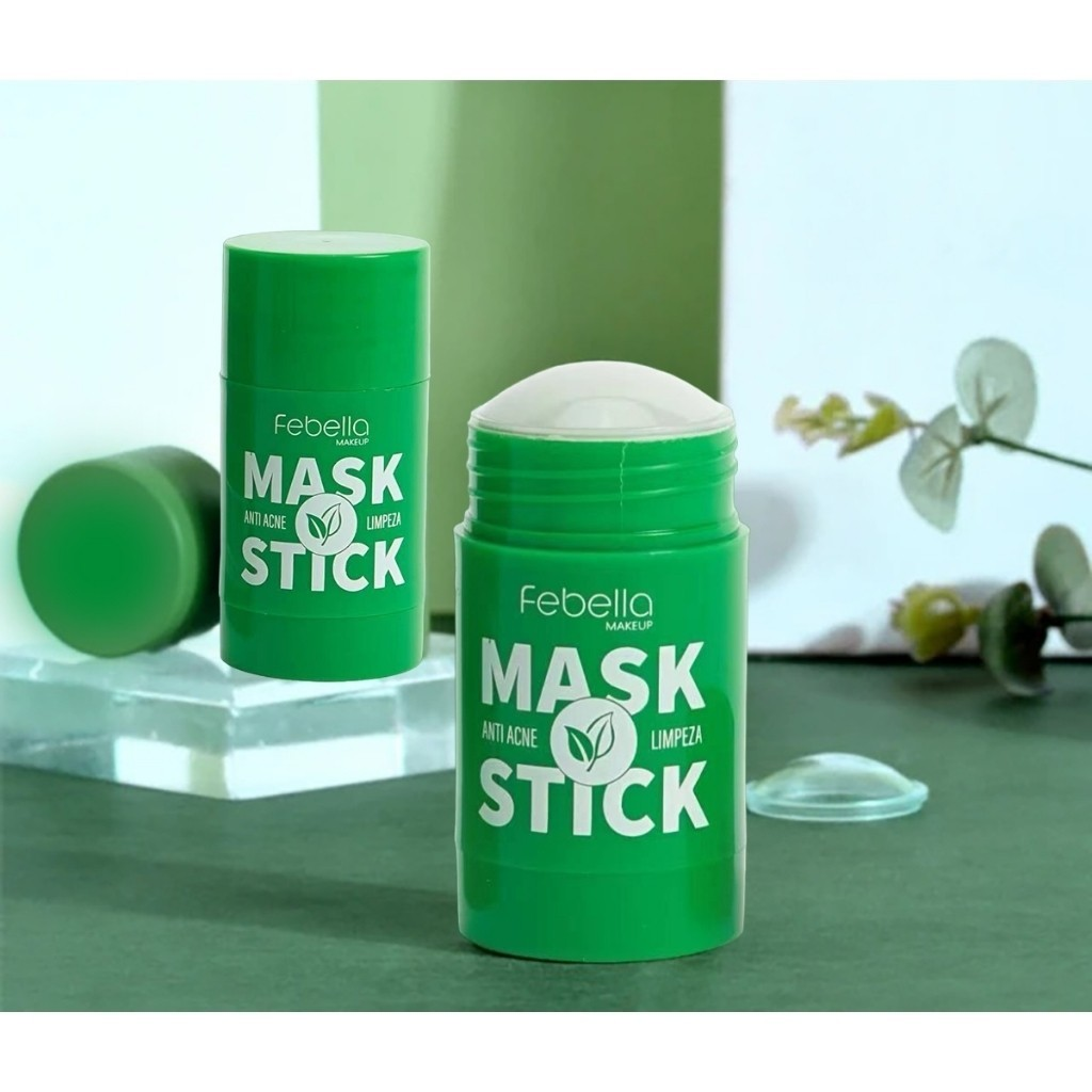 Máscara Chá Verde Remover de Cravos Anti-Acne Hidratante Beleza Pele Facial Clean Face Clareador Mask Stick FEBELLA Hot